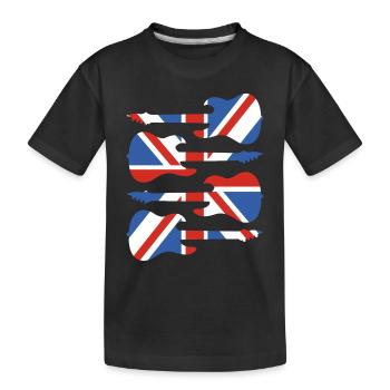 England - Kinder Premium Bio T-Shirt - Schwarz - Vorne