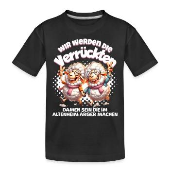 Drôle de mouton fait des ennuis BFF - T-shirt bio Premium Enfant - noir - Devant