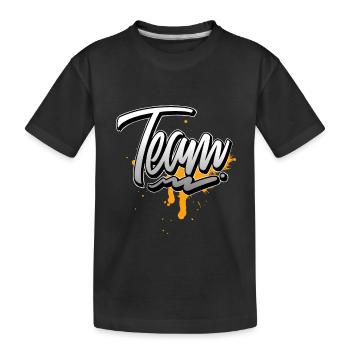 équipe - T-shirt bio Premium Enfant - noir - Devant