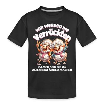 Drôle de mouton fait des ennuis BFF - T-shirt bio Premium Enfant - noir - Devant