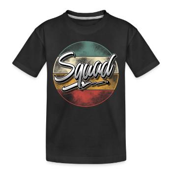 Squad - Kinder Premium Bio T-Shirt - Schwarz - Vorne