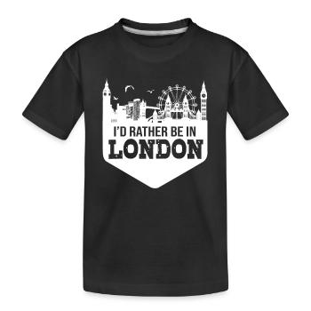 England Englisch - Kinder Premium Bio T-Shirt - Schwarz - Vorne