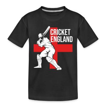 England - Kinder Premium Bio T-Shirt - Schwarz - Vorne