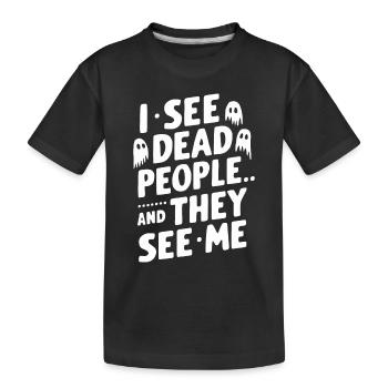 Appât fantôme Halloween Parapsychologie Paranormal - T-shirt bio Premium Enfant - noir - Devant