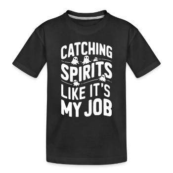 Appât fantôme Halloween Parapsychologie Paranormal - T-shirt bio Premium Enfant - noir - Devant