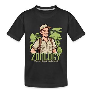 Zoologie Pattes Griffes Et Animalier Scientifique Zoologiste - T-shirt bio Premium Enfant - noir - Devant
