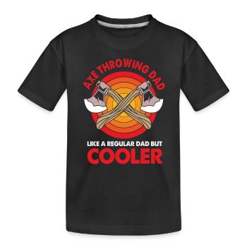 Axt Werfen - Kinder Premium Bio T-Shirt - Schwarz - Vorne