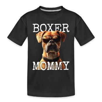 Boxer allemand Maman Fête des mères Boxer Maman - T-shirt bio Premium Enfant - noir - Devant