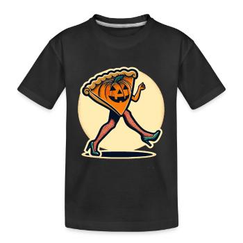 Funny Pumpkin Pie Ghoul Delicious Halloween - Kids' Premium Organic T-Shirt - black - Front