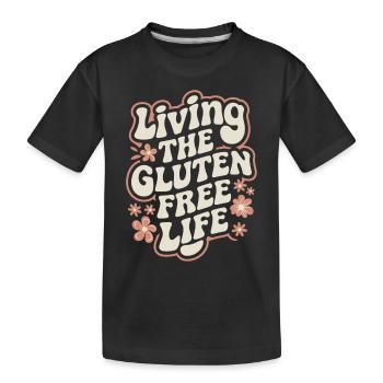 Profitez de la vie sans gluten - T-shirt bio Premium Enfant - noir - Devant