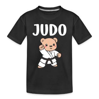 Judo - Kinder Premium Bio T-Shirt - Schwarz - Vorne