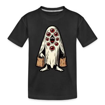 Gespenstische Party Trick Or Treat Halloween - Kinder Premium Bio T-Shirt - Schwarz - Vorne