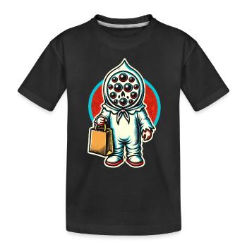 Gespenstische Party Trick Or Treat - Kinder Premium Bio T-Shirt - Schwarz - Vorne