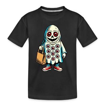 Gespenstische Party Trick Or Treat Streetwear - Kinder Premium Bio T-Shirt - Schwarz - Vorne