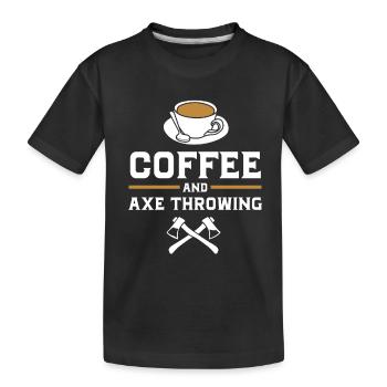 Axe Throw - Kids' Premium Organic T-Shirt - black - Front