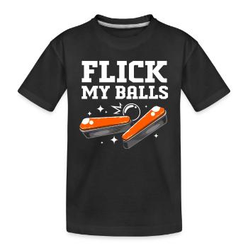 Flipper Pinball - Kinder Premium Bio T-Shirt - Schwarz - Vorne