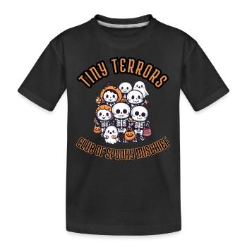Niedliche Winzige Schrecken Club Des Gespenstischen Unfugs Unisex - Kinder Premium Bio T-Shirt - Schwarz - Vorne