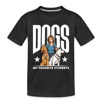 Dresseur de chiens Chiens Mes étudiants préférés Amoureux des animaux - T-shirt bio Premium Enfant - noir - Devant