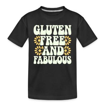 Sans gluten et design fabuleux pour les personnes allergiques - T-shirt bio Premium Enfant - noir - Devant