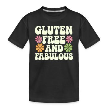 Sans gluten et fabuleux - T-shirt bio Premium Enfant - noir - Devant