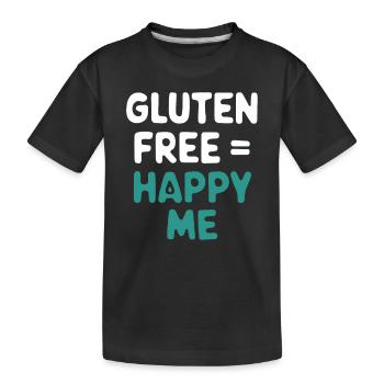 Sans gluten est synonyme de Happy Me - T-shirt bio Premium Enfant - noir - Devant