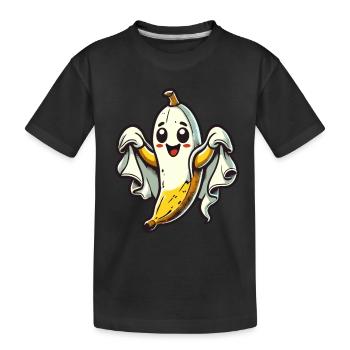 Lustige Geister Banane Boonana Gespenstische Party - Kinder Premium Bio T-Shirt - Schwarz - Vorne