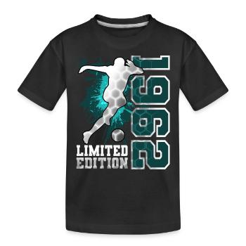 1962 Année de naissance Anniversaire Football - T-shirt bio Premium Enfant - noir - Devant
