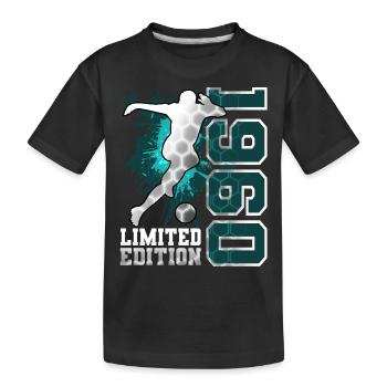 1960 Année de naissance Anniversaire Football - T-shirt bio Premium Enfant - noir - Devant