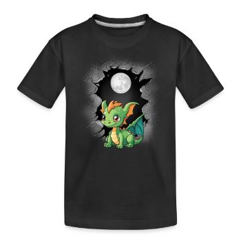 Pleine Lune Dragon Dragon Lune Créature Mythique - T-shirt bio Premium Enfant - noir - Devant