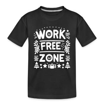 Zone sans travail - T-shirt bio Premium Enfant - noir - Devant
