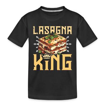 Lasagna king - Kids' Premium Organic T-Shirt - black - Front