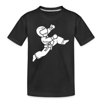 Taekwondo - Kinder Premium Bio T-Shirt - Schwarz - Vorne