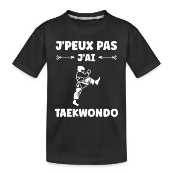 taekwondo - T-shirt bio Premium Enfant - noir - Devant