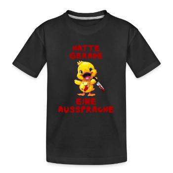 Je viens d’avoir une prononciation Canard avec couteau Halloween - T-shirt bio Premium Enfant - noir - Devant
