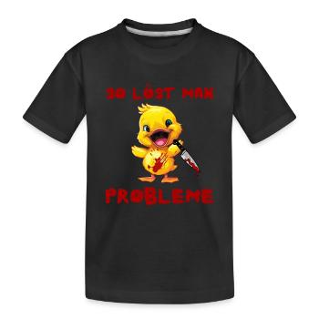 Comment résoudre les problèmes - canard avec couteau Halloween - T-shirt bio Premium Enfant - noir - Devant