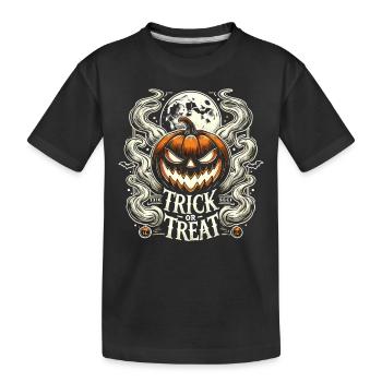 Spooky Night - The Perfect Halloween Pumpkin - Kids' Premium Organic T-Shirt - black - Front