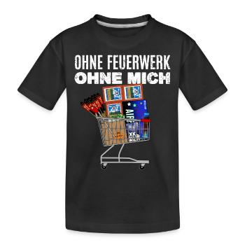 Sans feu d’artifice, sans moi - T-shirt bio Premium Enfant - noir - Devant