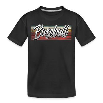 Baseball - Kinder Premium Bio T-Shirt - Schwarz - Vorne