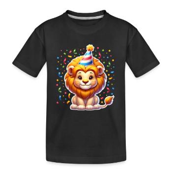 Anniversaire Leo - T-shirt bio Premium Enfant - noir - Devant