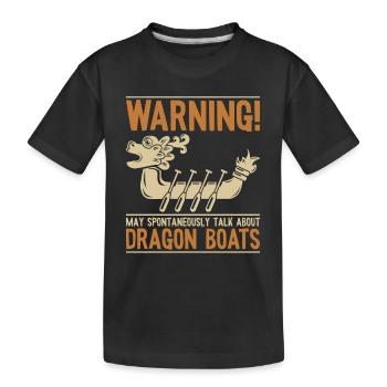 Peut parler spontanément de l’équipe de bateaux-dragons - T-shirt bio Premium Enfant - noir - Devant