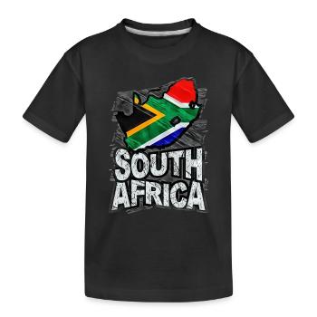 Afrique du Sud - T-shirt bio Premium Enfant - noir - Devant
