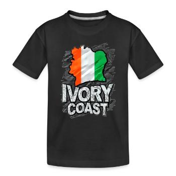 Côte d’Ivoire - T-shirt bio Premium Enfant - noir - Devant