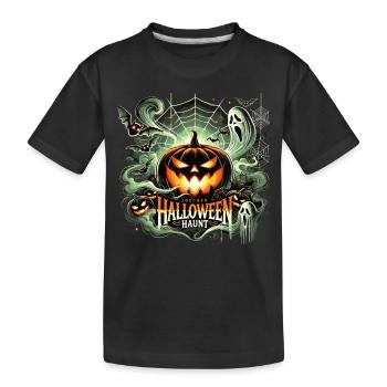 Plaisir effrayant de la citrouille - T-shirt bio Premium Enfant - noir - Devant