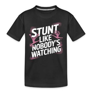 Entraînement d’équipe de pom-pom girls et de cascadeurs pour Spirit - T-shirt bio Premium Enfant - noir - Devant