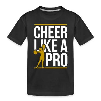 Entraînement d’équipe de pom-pom girls et de cascadeurs pour Spirit - T-shirt bio Premium Enfant - noir - Devant