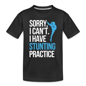 Entraînement d’équipe de pom-pom girls et de cascadeurs pour Spirit - T-shirt bio Premium Enfant - noir - Devant