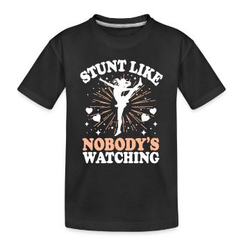 Entraînement d’équipe de pom-pom girls et de cascadeurs pour Spirit - T-shirt bio Premium Enfant - noir - Devant