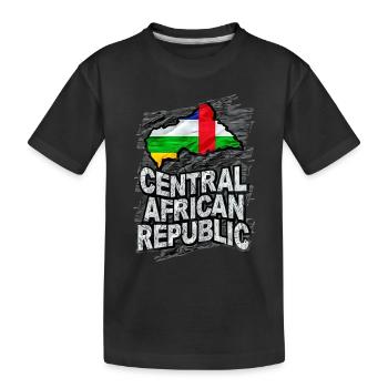 Central African Republic - Kids' Premium Organic T-Shirt - black - Front