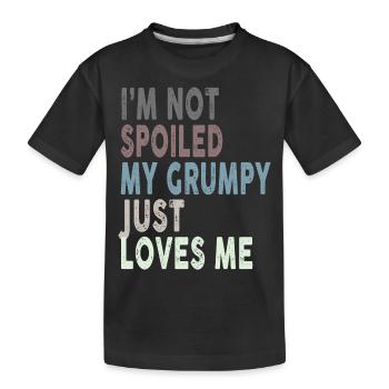 Je ne suis pas gâté, mon m’aime juste drôle - T-shirt bio Premium Enfant - noir - Devant