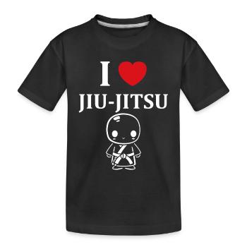 Jiu Jitsu - Kinder Premium Bio T-Shirt - Schwarz - Vorne